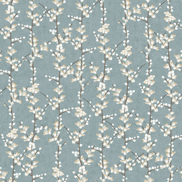 1904-1 - Spring Blossom Tree Leaf Blue Galerie Wallpaper