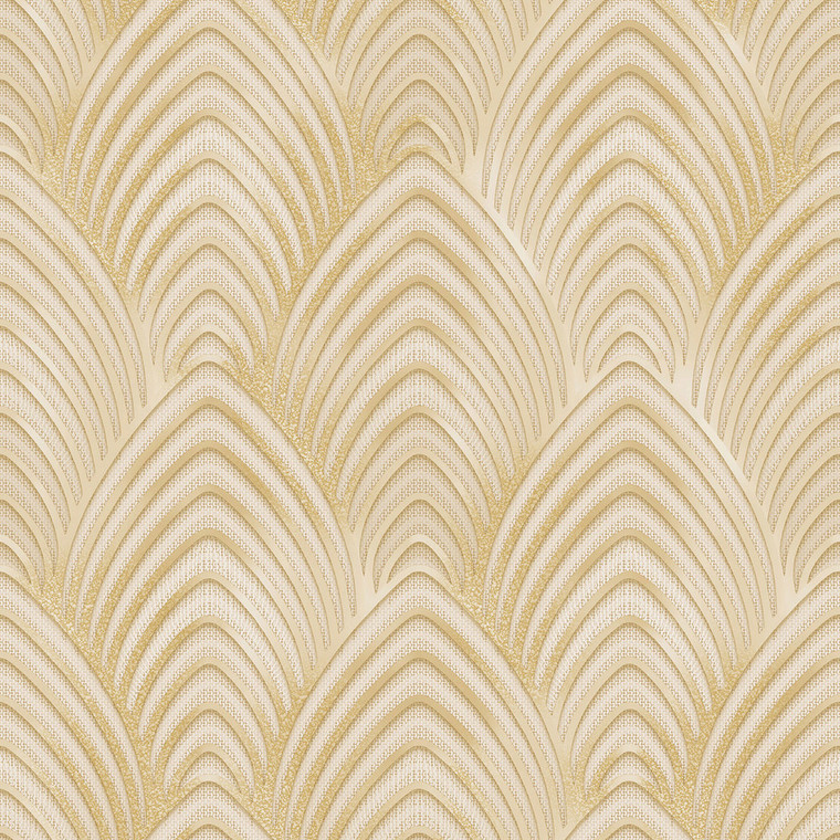 Galerie G68019 - Utopia Geometric Arch Bronze Brown Galerie Wallpaper roll - luxury design for UK feature walls
