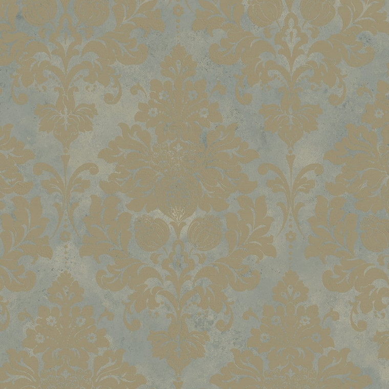 Galerie CI38220 - Classic Silks 4 Damask Traditional Blue Galerie Wallpaper roll - luxury design for UK feature walls