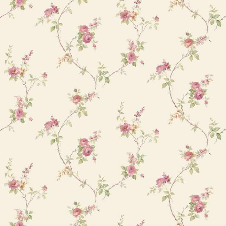 Galerie CI38225 - Classic Silks 4 Floral Traditional Cream Galerie Wallpaper roll - luxury design for UK feature walls