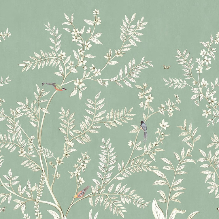 Galerie DB30414M - Daisy Bennett Tree Leaf Green Galerie Wallpaper Mural roll - luxury design for UK feature walls