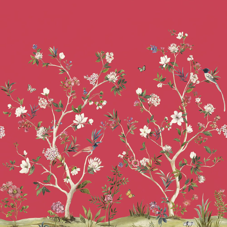 Galerie DB30501M - Daisy Bennett Floral Red Galerie Wallpaper Mural roll - luxury design for UK feature walls