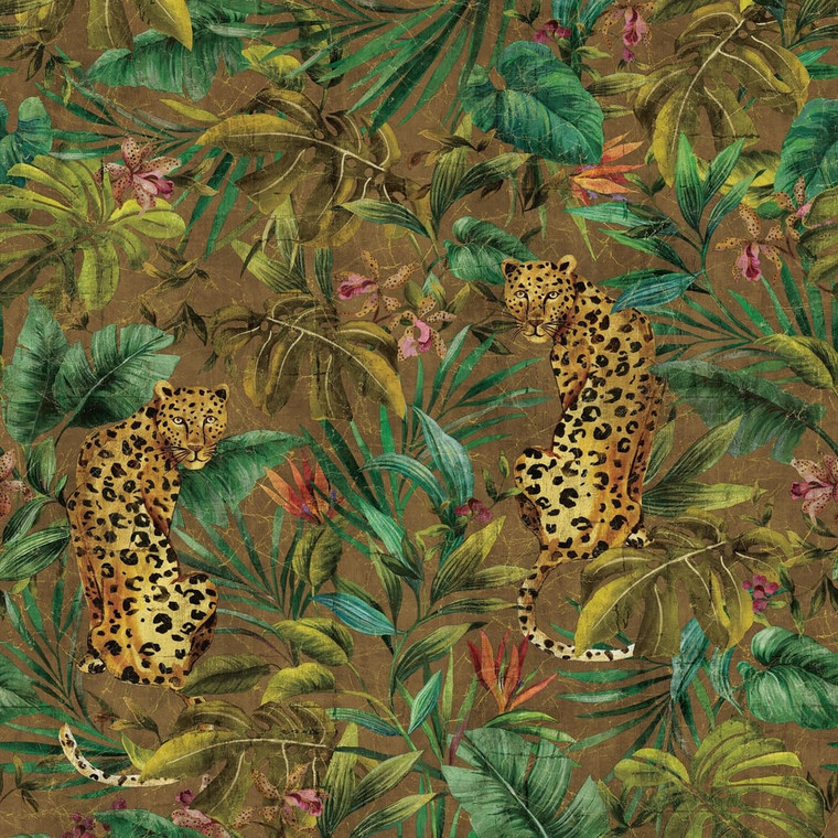 Galerie DB33206M - Daisy Bennett Animal Bronze Brown Galerie Wallpaper Mural roll - luxury design for UK feature walls