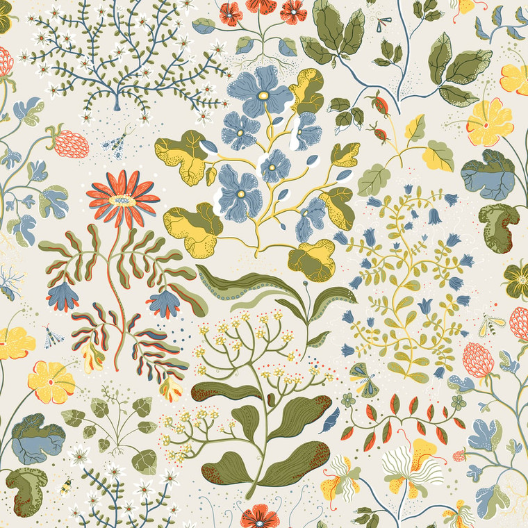 22001 -  Fagring Floral Beige Galerie Wallpaper