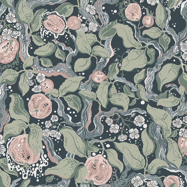 Galerie 22028 - Fagring Floral Blue Galerie Wallpaper roll - luxury design for UK feature walls