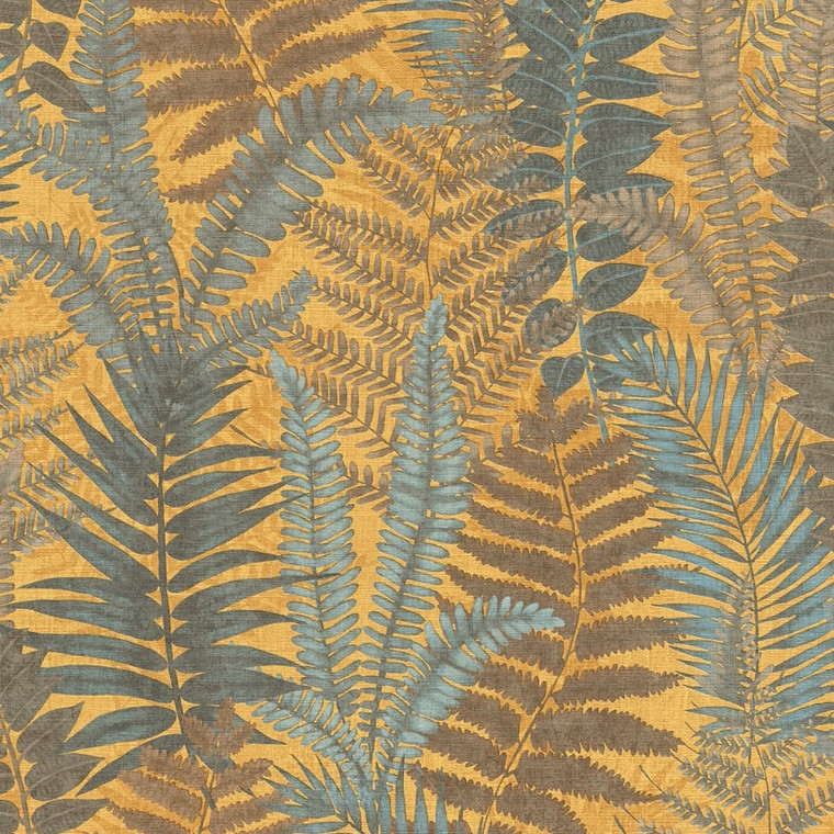 Galerie FL61117 - Flourish Tree Leaf Yellow Galerie Wallpaper roll - luxury design for UK feature walls