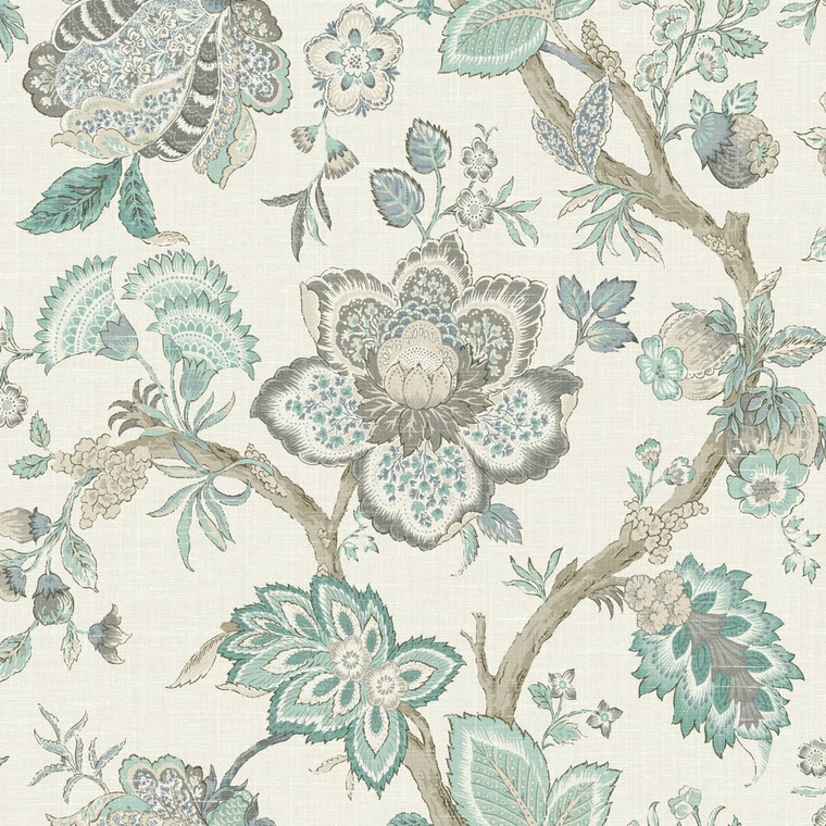 Galerie FC60408 - French Country Floral Traditional Blue Galerie Wallpaper roll - luxury design for UK feature walls