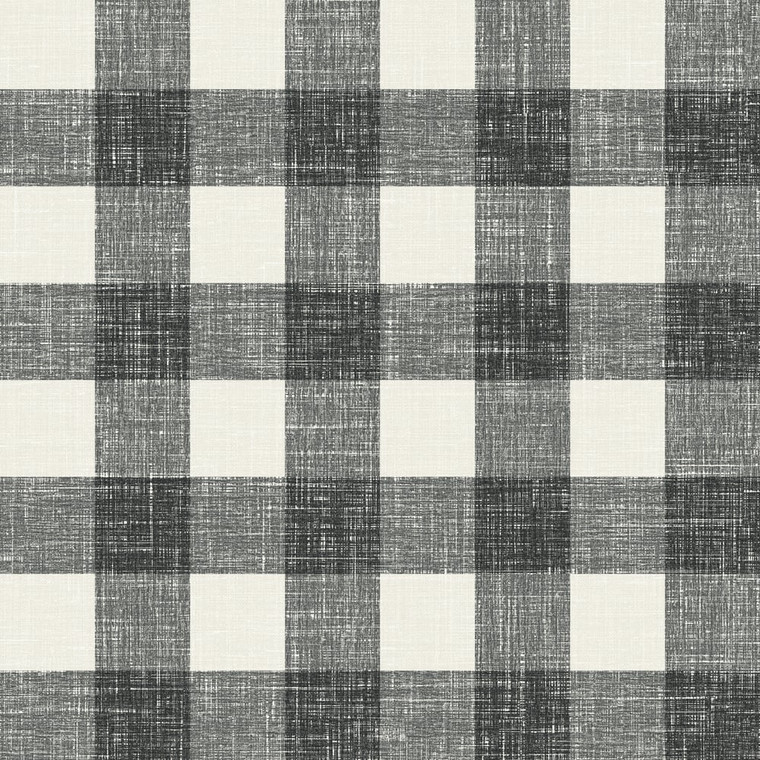 Galerie FC62300 - French Country Check Plaid Silver Grey Galerie Wallpaper roll - luxury design for UK feature walls