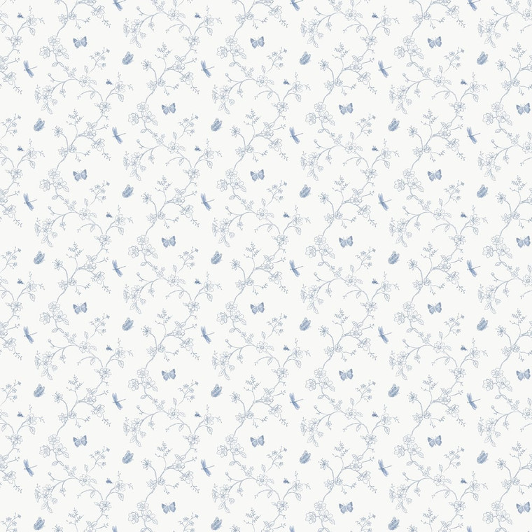 Galerie G67851 - Miniatures 3 Floral Blue Galerie Wallpaper roll - luxury design for UK feature walls