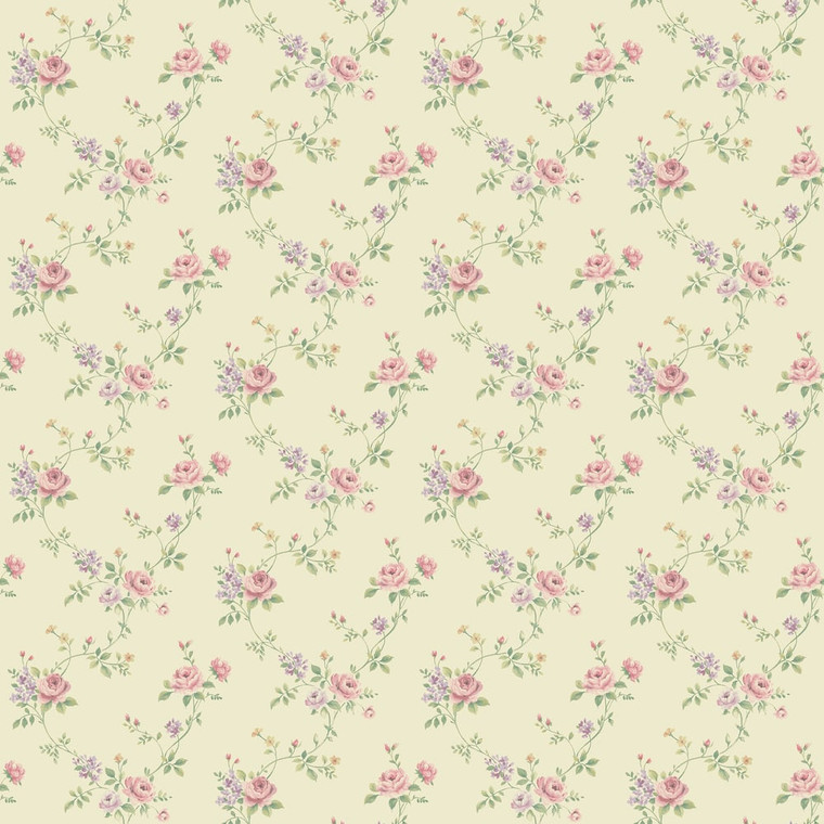 Galerie G67895 - Miniatures 3 Floral Green Galerie Wallpaper roll - luxury design for UK feature walls