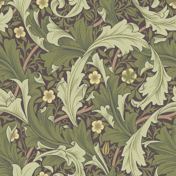 Galerie 82013 - Hidden Treasures Granville Green Galerie Wallpaper roll - luxury design for UK feature walls
