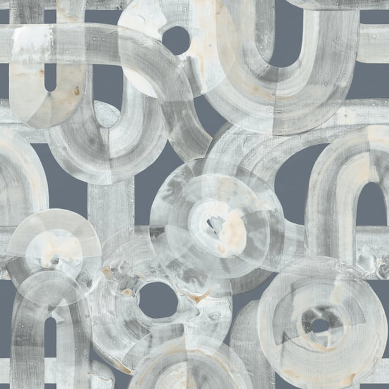 65320 - Salt Penello Blue Galerie Wallpaper