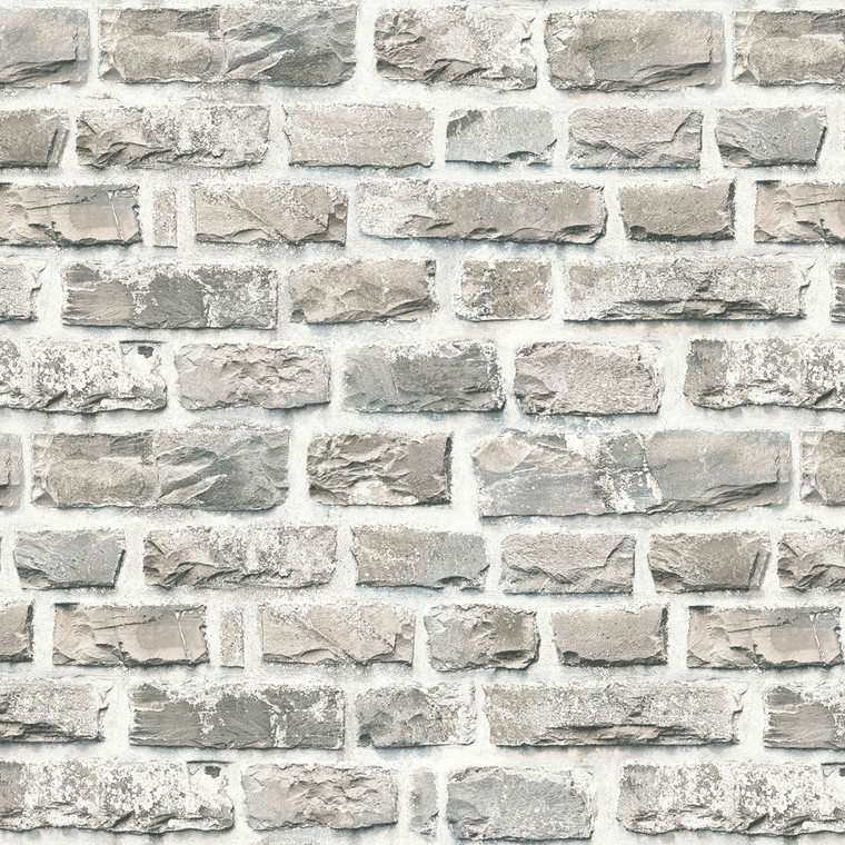 Galerie BB51122-Bricks and More Stonewall Effect Silver Grey Galerie Wallpaper roll - luxury design for UK feature walls
