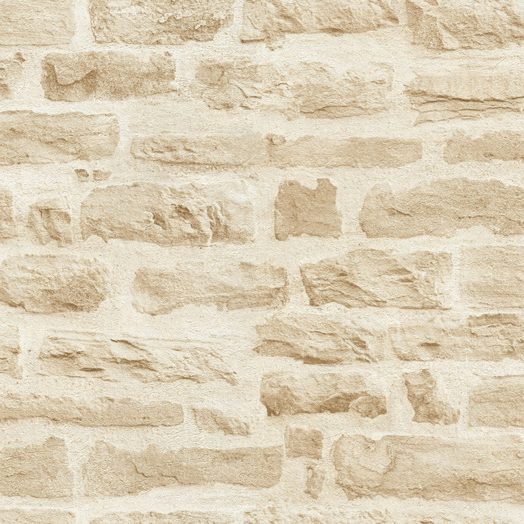BB51128-Bricks and More Brick Effect Beige Galerie Wallpaper