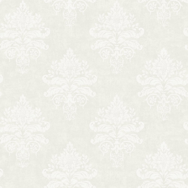 G68672-Palazzo2 Damask White Galerie Wallpaper
