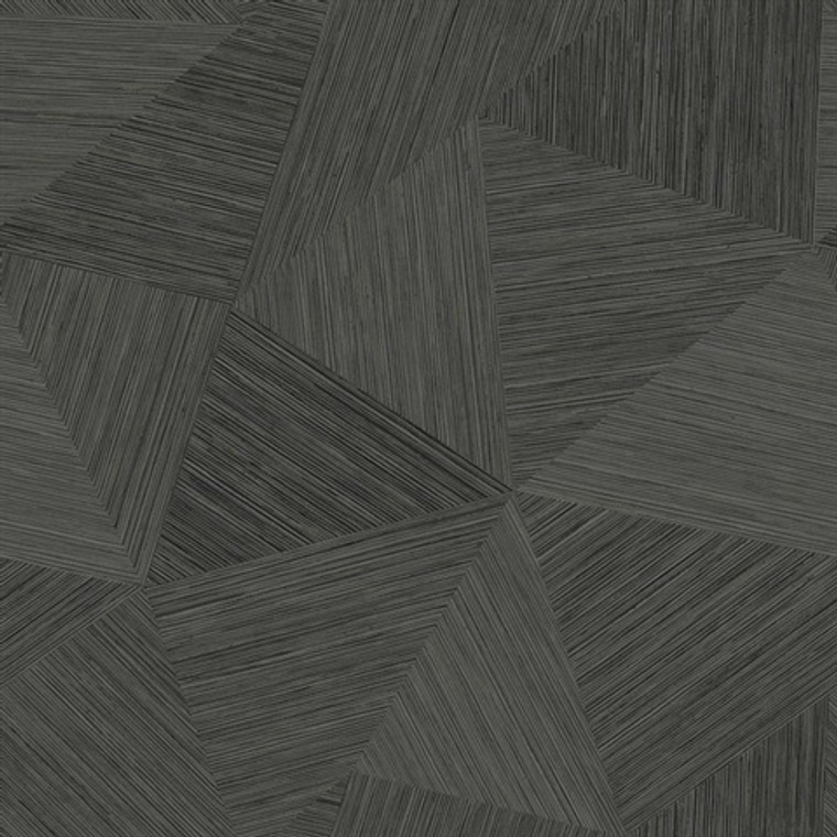 TH92500 -  Fibres Threads Geometric Charcoal Today Interiors Wallpaper