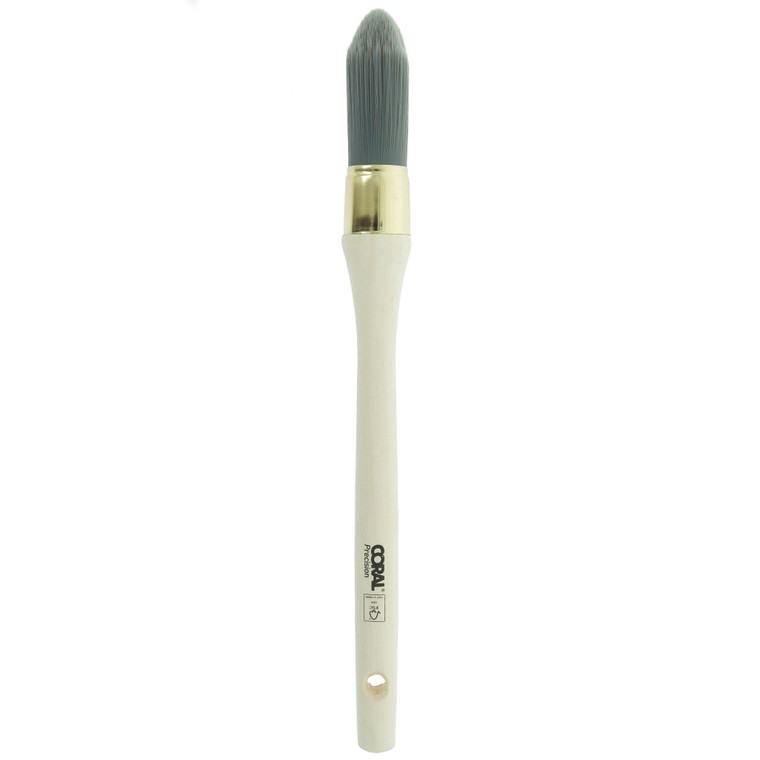 Coral Precision Angled Lining Fitch Paint Brush with Platinum Easy Clean Filaments 25MM - 33484