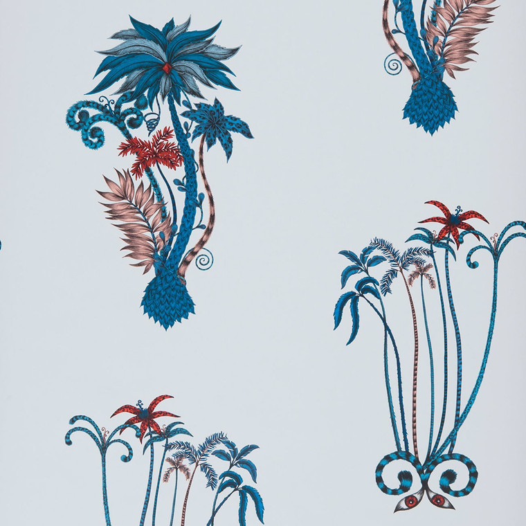 W0101-01 - Animalia  Abstract & Graphic Blue Clarke & Clarke Wallpaper