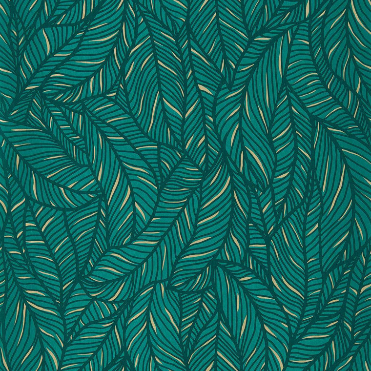 Clarke & Clarke W0144-02 - Exotica 2 Botanical Green Clarke & Clarke Wallpaper roll - luxury design for UK feature walls