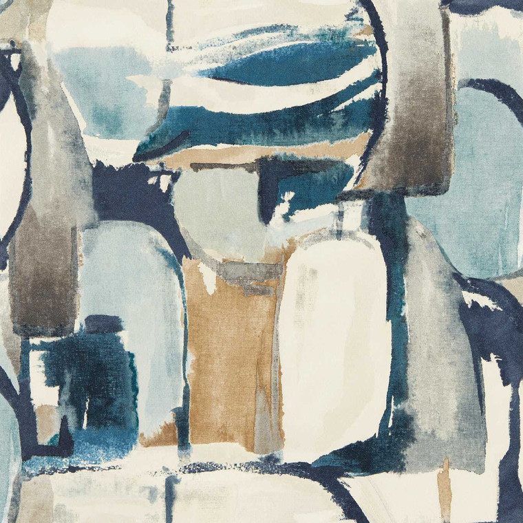 W0180-01 - Vivido  Abstract & Graphic Blue Clarke & Clarke Wallpaper
