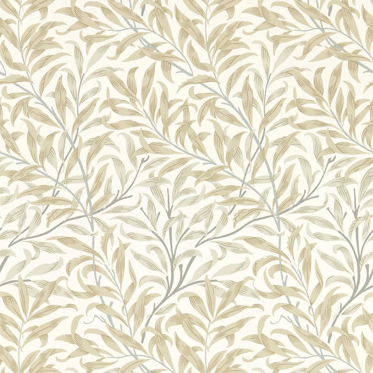 Clarke & Clarke W0172-03 - William Morris Designs Botanical Neutral Clarke & Clarke Wallpaper roll - luxury design for UK feature walls