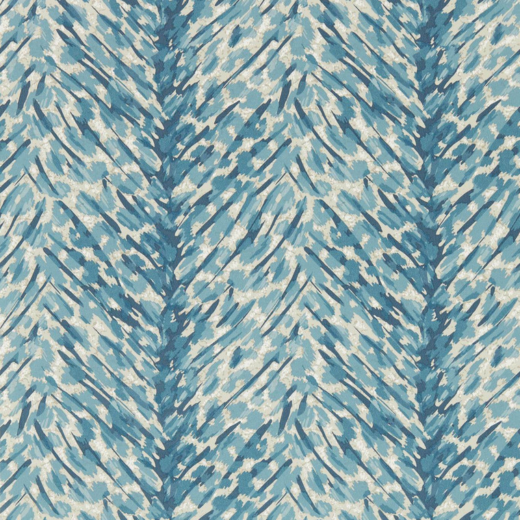 W0190-01 - Breegan Jane x Clarke and Clarke  Animal Print Blue  Wallpaper