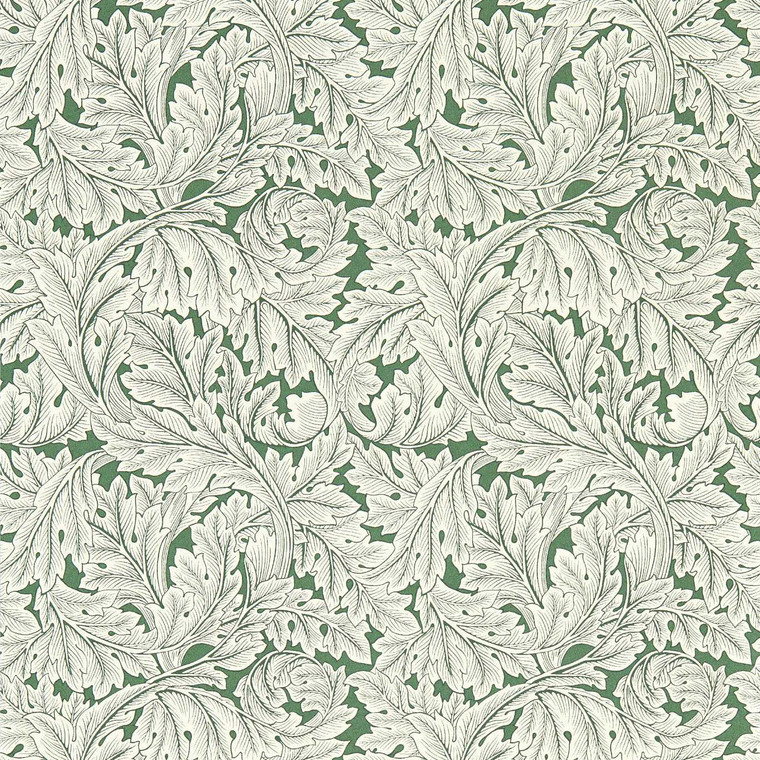 Clarke & Clarke W0175-01 - William Morris Designs Botanical Green Clarke & Clarke Wallpaper roll - luxury design for UK feature walls