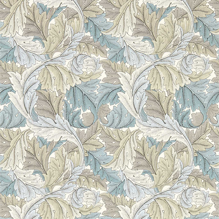 Clarke & Clarke W0175-03 - William Morris Designs Botanical Grey Clarke & Clarke Wallpaper roll - luxury design for UK feature walls