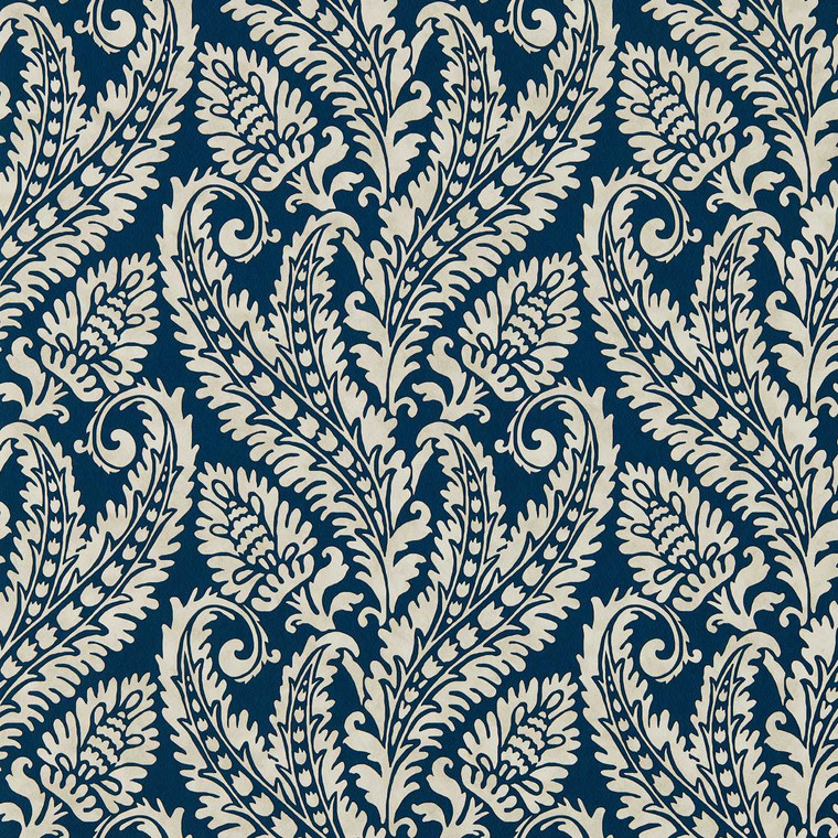 Clarke & Clarke W0161-01 - Marianne Damasks Blue Clarke & Clarke Wallpaper roll - luxury design for UK feature walls