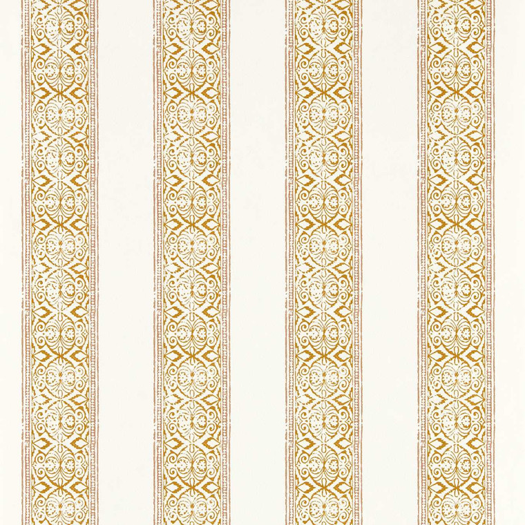 Clarke & Clarke W0237-01 - Indira Stripes Orange Clarke & Clarke Wallpaper roll - luxury design for UK feature walls