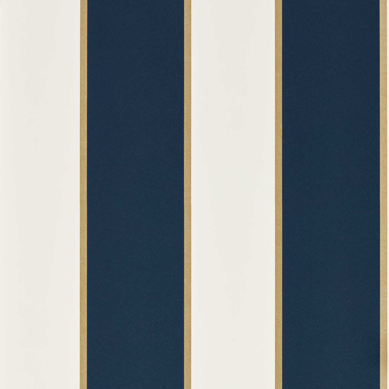 Clarke & Clarke W0221-01 - Metropolitan Stripes Blue Clarke & Clarke Wallpaper roll - luxury design for UK feature walls