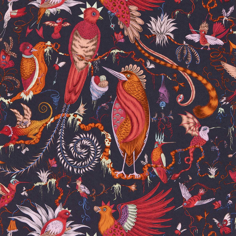 Clarke & Clarke W0217-04 - Mythica Animals Multi Clarke & Clarke Wallpaper roll - luxury design for UK feature walls