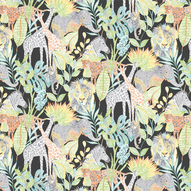 HLTF112649 -  Book of Little Treasures  Safari Animals Green Harlequin Wallpaper