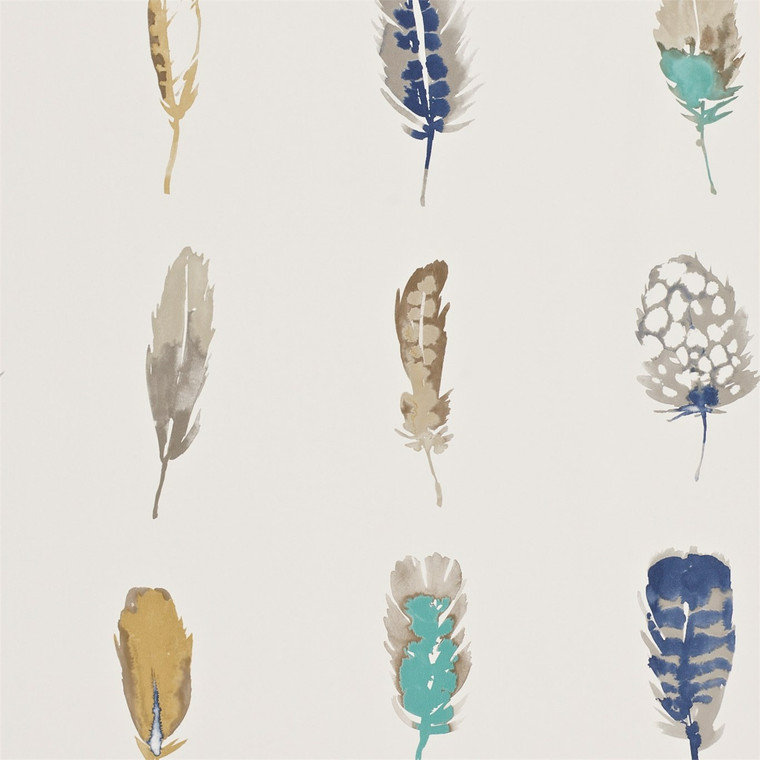 HAMA111075 -  Colour 1  Contemporary Floral Blue Harlequin Wallpaper