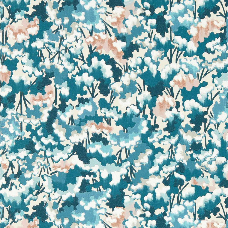 HRTW113122 -  Idyllic  Botanical Blue Harlequin Wallpaper