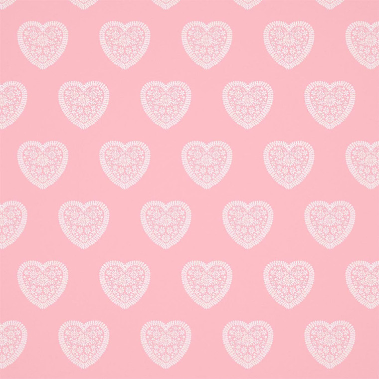 Harlequin HLTF112651 - Book of Little Treasures Love Hearts Pink Harlequin Wallpaper roll - luxury design for UK feature walls