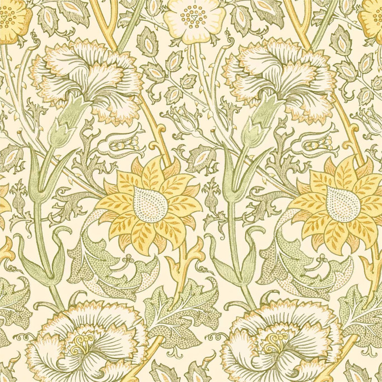 DCMW216836 - Morris 160th Anniversary  Leaves & Trees Green Morris & Co. Wallpaper