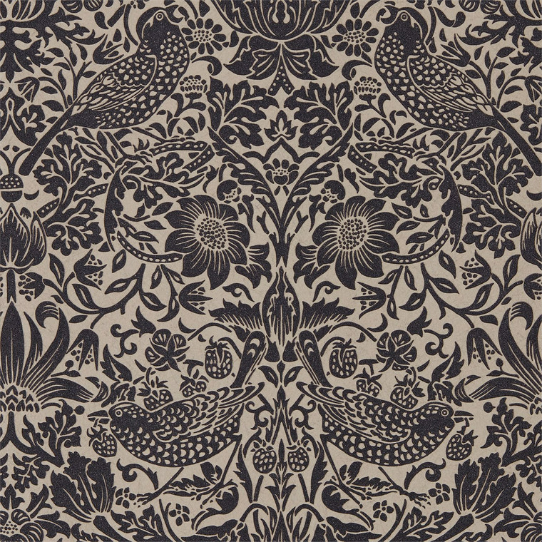 DMPU216018 - Morris Pure  Beaded & Glitter Grey Morris & Co. Wallpaper