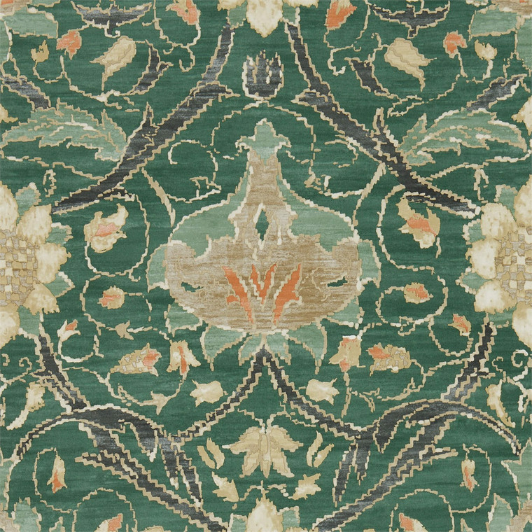 DMA4216432 - Morris 160th Anniversary  Classic Floral Green Morris & Co. Wallpaper