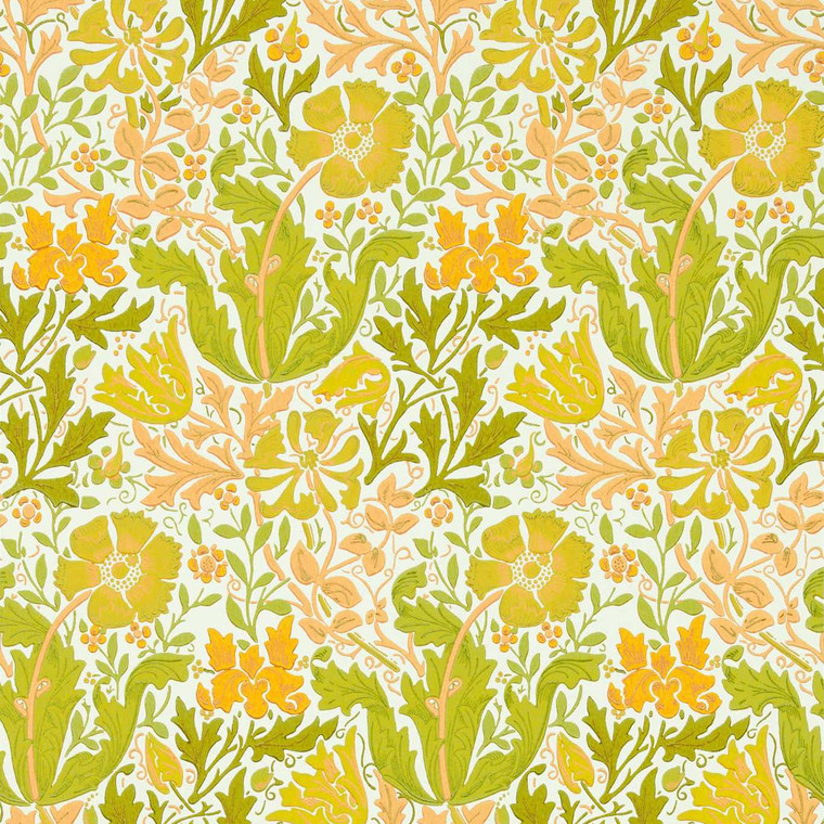 MCOW217099 - Cornubia  Classic Floral Green Morris & Co. Wallpaper