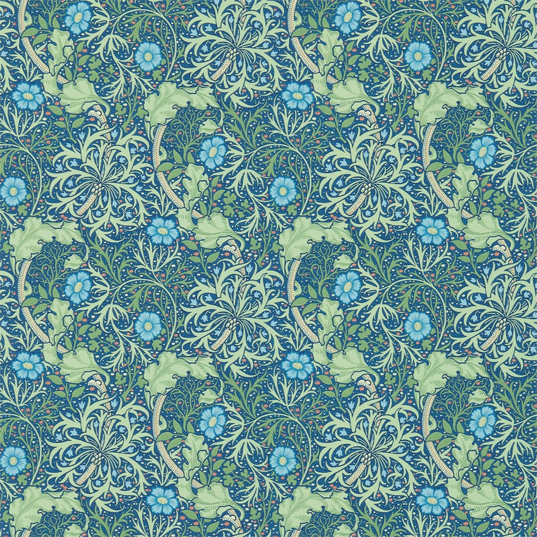 DMCR216468 - Morris 160th Anniversary  Underwater Plants Blue Morris & Co. Wallpaper