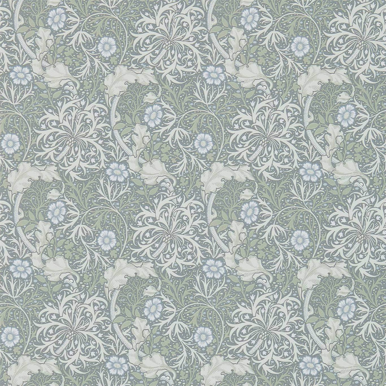 Morris & Co DCMW216825 - Morris 160th Anniversary Underwater plants Neutral Morris & Co. Wallpaper roll - luxury design for UK feature walls