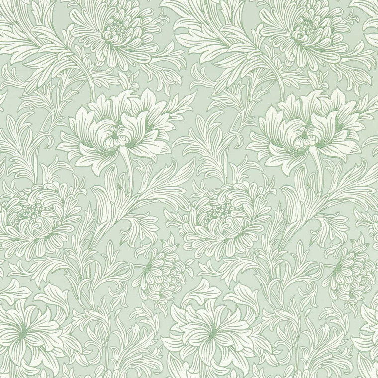 MSIM217069 - Simply Morris  Contemporary Floral Grey Morris & Co. Wallpaper