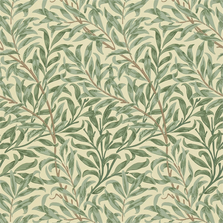 DMCR216480 - Morris 160th Anniversary  Classic Floral Green Morris & Co. Wallpaper