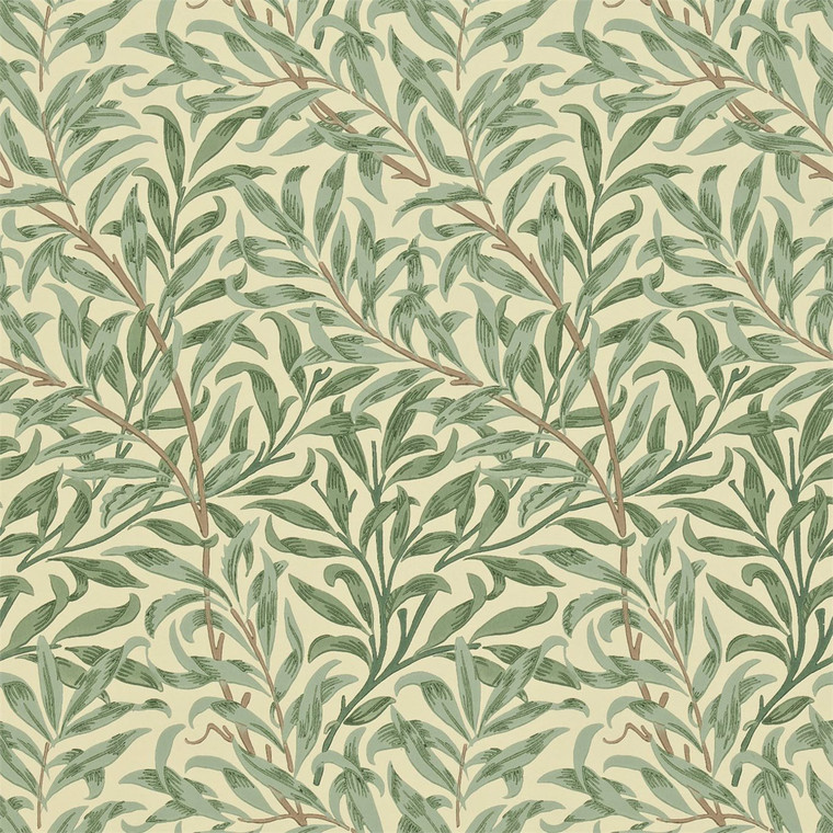 DCMW216866 - Morris 160th Anniversary  Classic Floral Green Morris & Co. Wallpaper