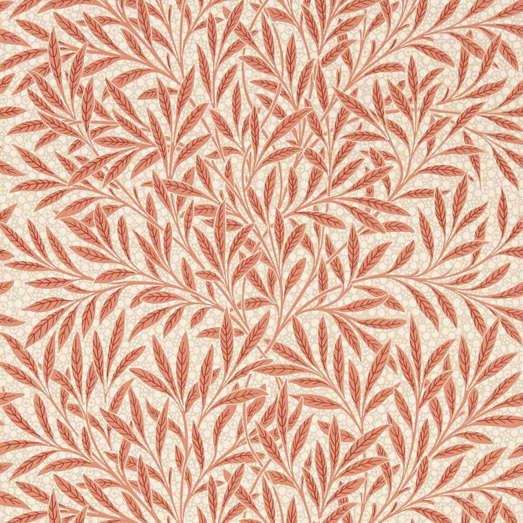 MEWW217186 - Emery Walker`s House Botanical Red Morris & Co. Wallpaper
