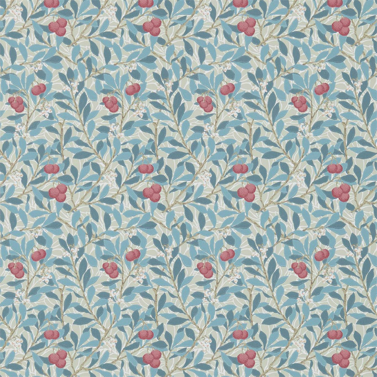 Morris & Co DCMW216809 - Morris 160th Anniversary Leaves & Trees Blue Morris & Co. Wallpaper roll - luxury design for UK feature walls
