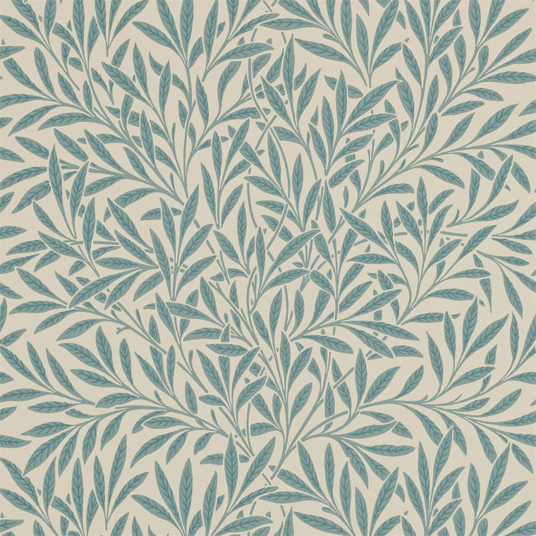 DCMW216817 - Morris 160th Anniversary  Contemporary Floral Blue Morris & Co. Wallpaper
