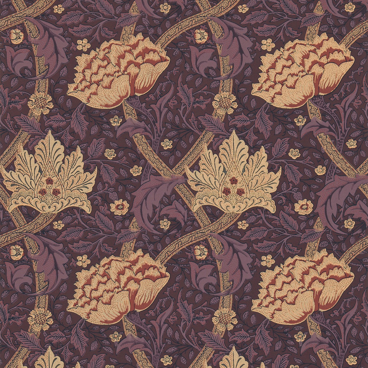 DMI1W6103 - Morris and Friends  Classic Floral Purple Morris & Co. Wallpaper