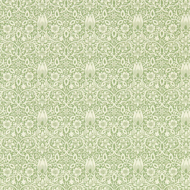 MEWW217198 - Emery Walker`s House Classic Floral Green Morris & Co. Wallpaper